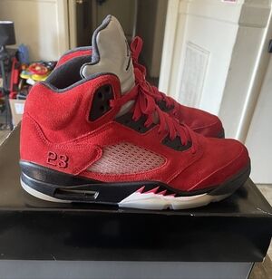 Jordan Red and Black Athletic Shoes